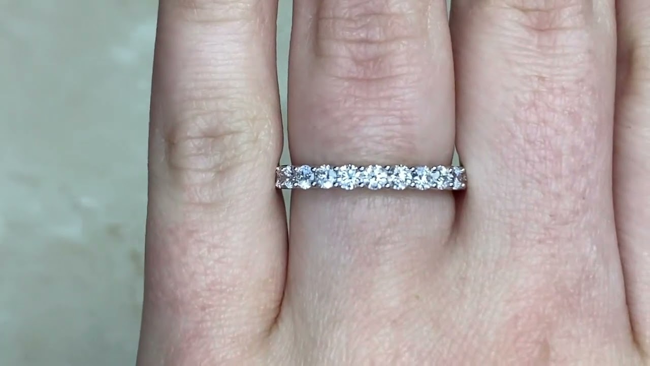 1.50ct Round Brilliant Cut Diamond Eternity Band - Orrville Band - Hand Video