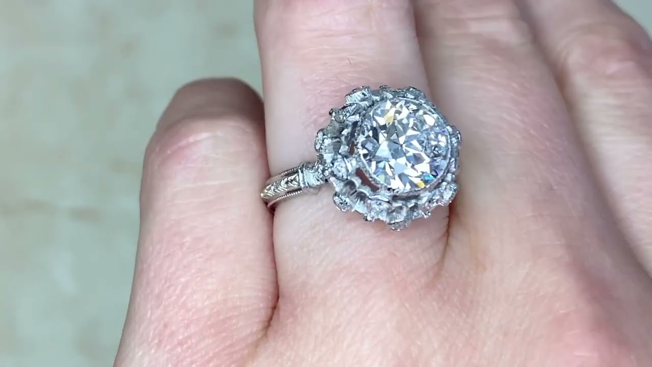 2.23ct Dome Shaped Buccellati Diamond Engagement - Buccellati Diamond Ring. Circa 1960 - Hand Video