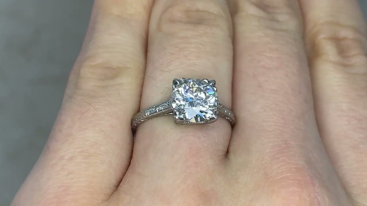 French Art Deco 1.74ct Diamond Burgess Ring, Circa 1925