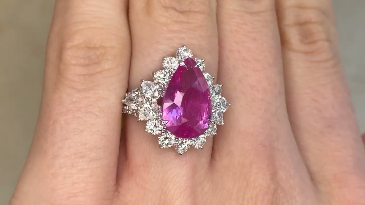 4.50ct Pink Sapphire and Diamond Longmont Ring