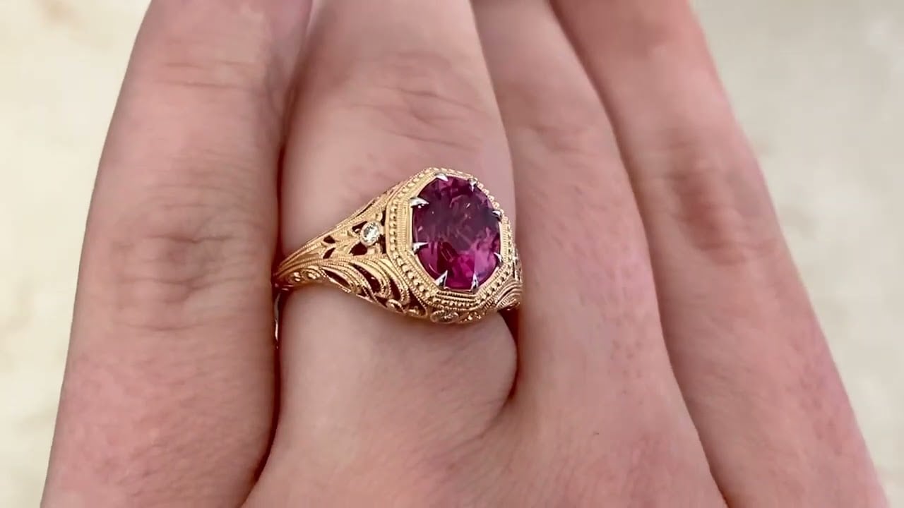 2.04 carat Tourmaline Vernier Ring - Hand Video -