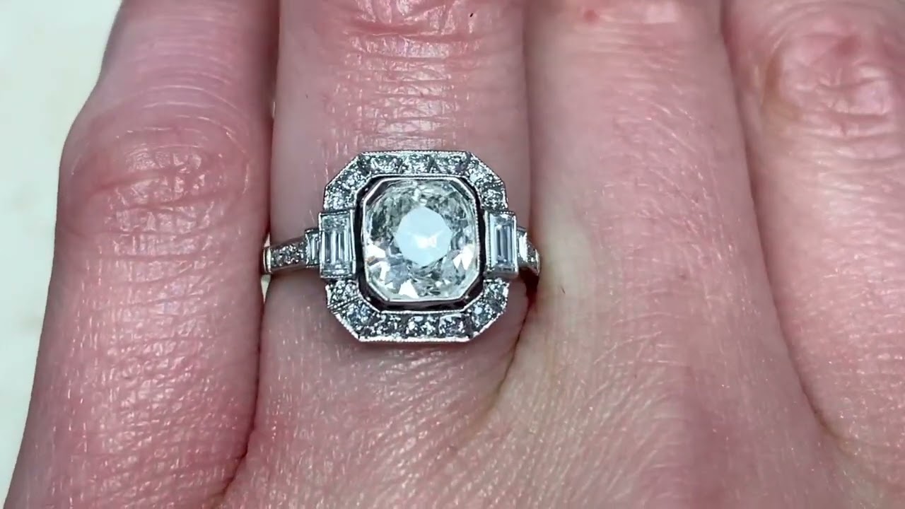 1.22ct Antique Cushion Cut Diamond Engagement Ring  - Westmorland Ring - Hand Video