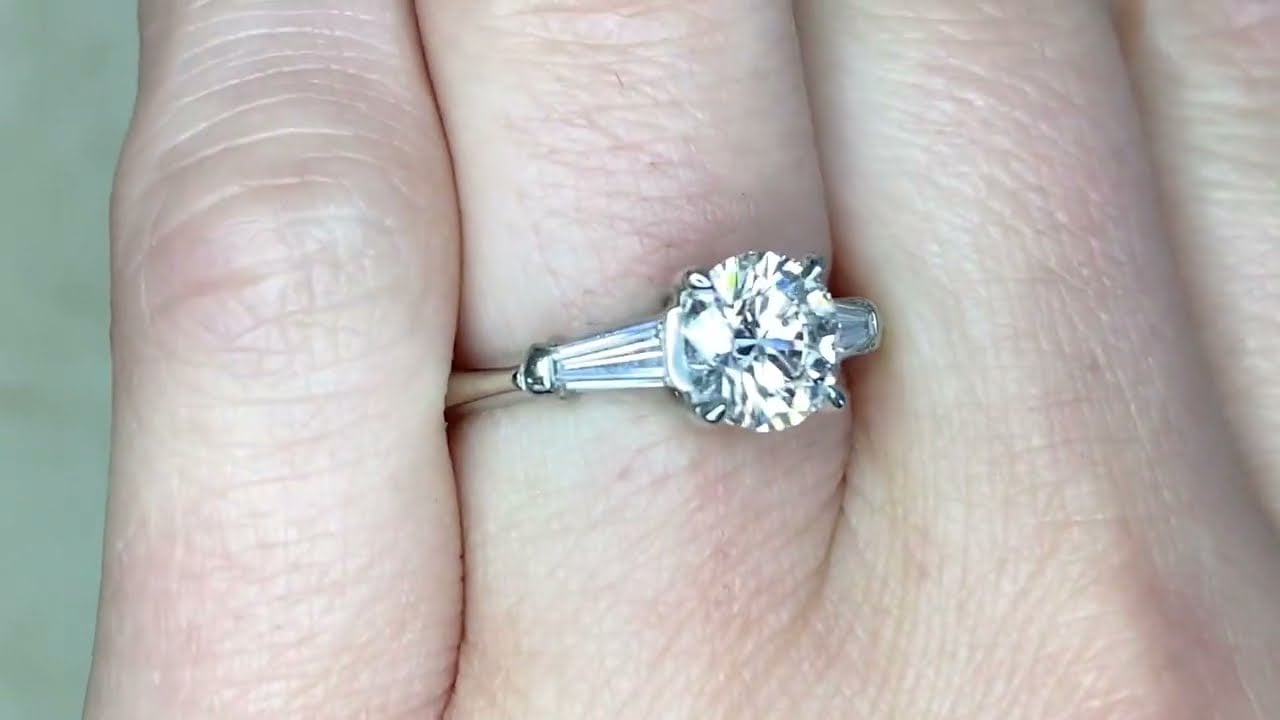 1.29ct Round Brilliant Cut Diamond Tiffany & Co. Engagement Ring - 1.29ct Tiffany Ring - Hand Video