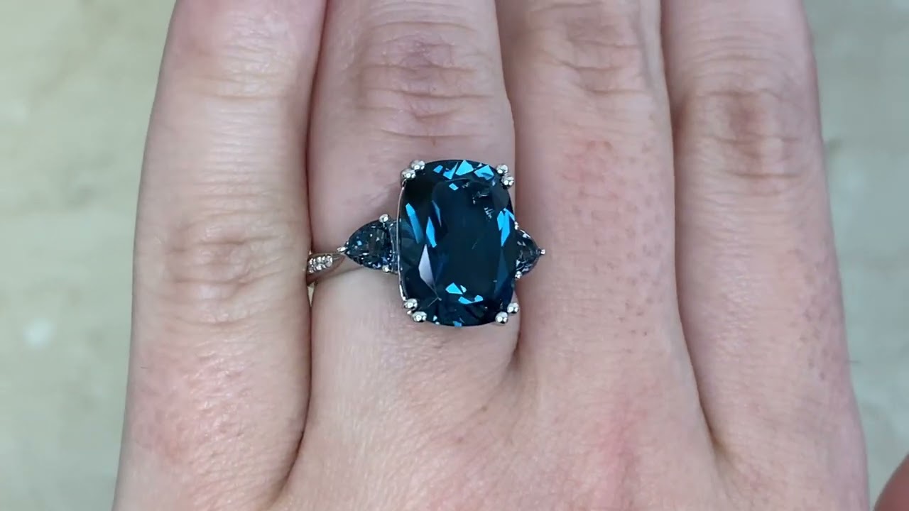 9.03ct Topaz 14k White Gold Dakota Ring - hand video -