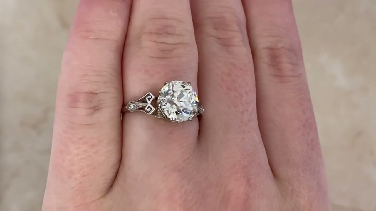 3.08ct Art Deco Diamond Rockland Ring. Circa 1925 - hand video