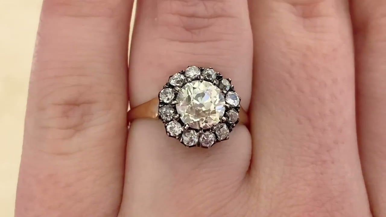 1.30ct Old European Cut Diamond Engagement Ring -Cranbrook Ring- Hand Video