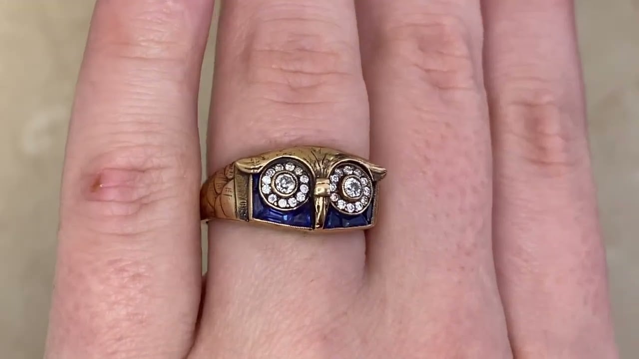 Vintage Sapphire and Diamond on 18k - hand video