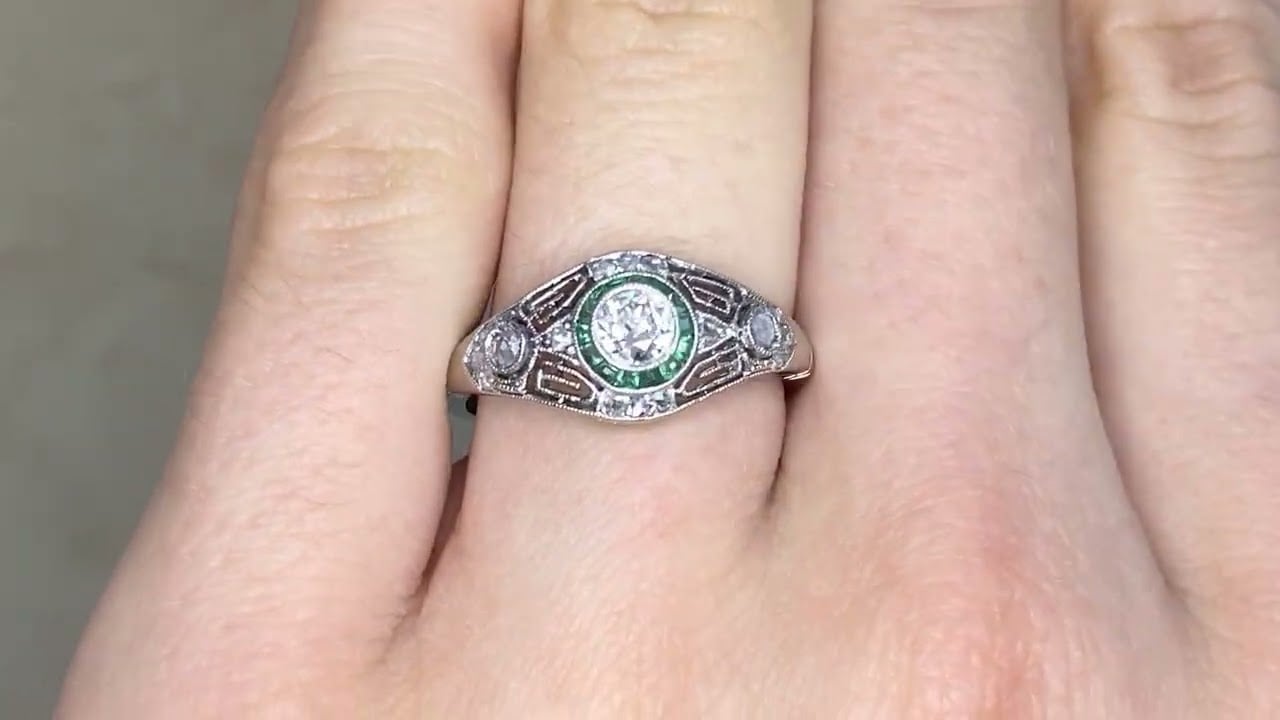 Antique, Art Deco Diamond Faunce Ring, Circa 1920