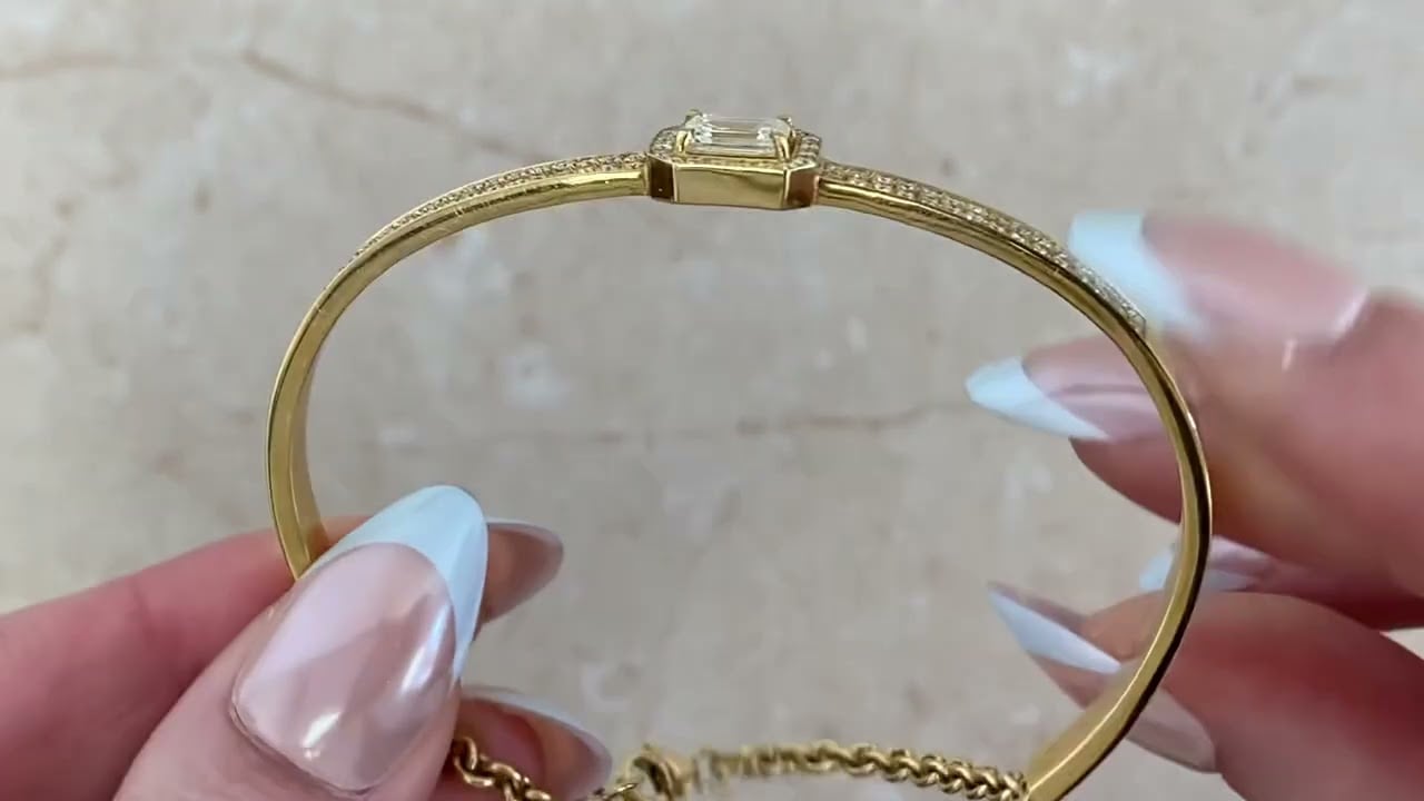 1.01ct Emerald Cut Diamond Holden Bracelet