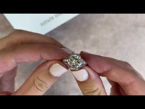 2.29 Carat Diamond Antique Ring - Darling Court Ring - Showroom Video