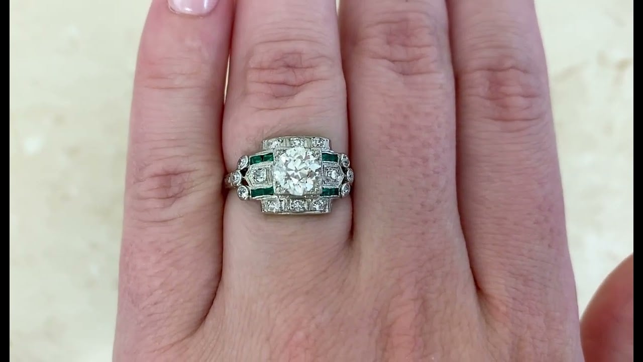 Antique GIA-Certified 1.01ct Aldoma Ring. Circa 1925 - hand video -
