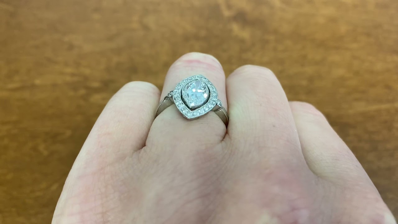 1.30ct Diamond And Platinum Ring. - Tenby Ring - Hand Video