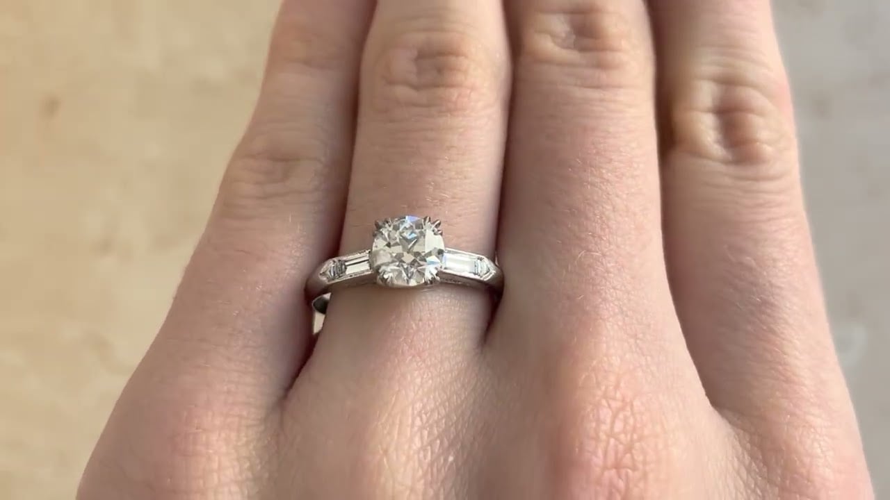 1.02ct Diamond Platinum Seibert Ring