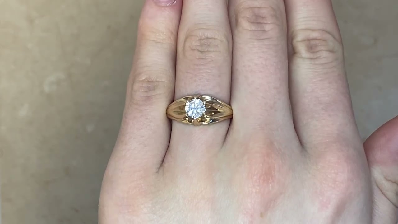 Victorian Era 0.60ct Diamond Ridgelawn Ring, Circa 1900