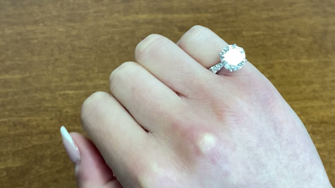 4.01ct GIA Certified Brilliant Round Cut Diamond Engagement Ring - Alperton Ring - Hand Video