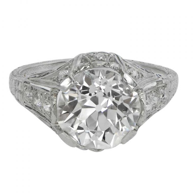 J.E. Caldwell Art Deco Diamond Ring
