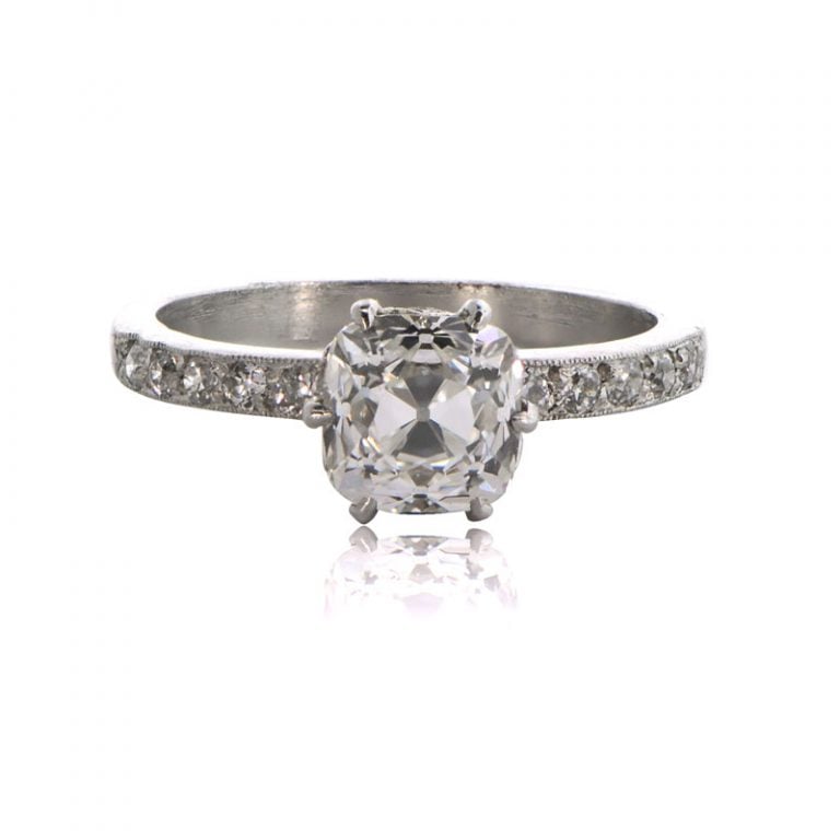 1.55ct Cushion Cut Engagement Ring