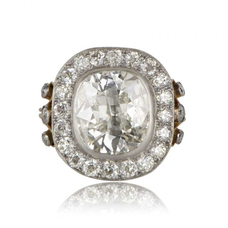 Cushion Cut 4.04ct Diamond Engagement Ring