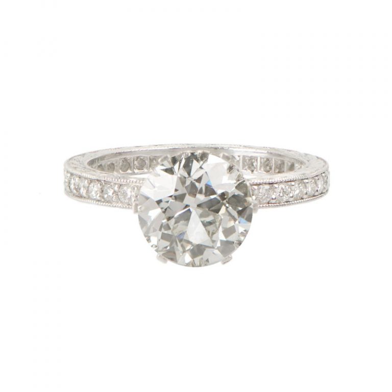 2.10 Carat Old European Diamond Engagement Ring