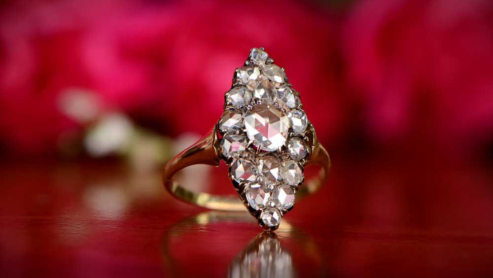 Antique Diamond in Antique Mounting
