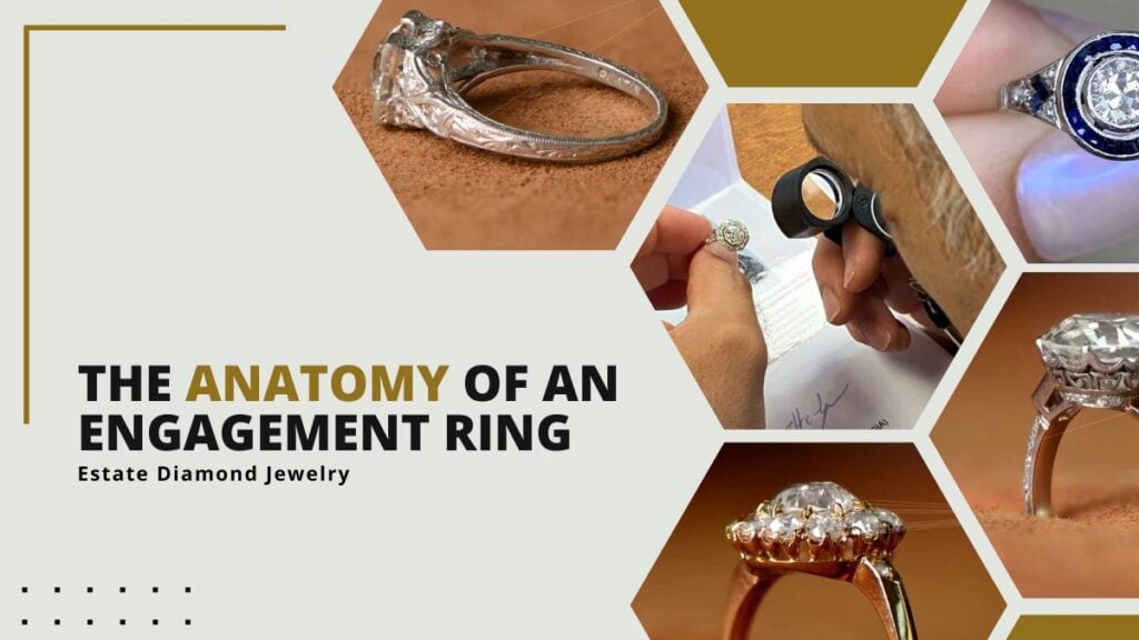 Anatomy of engagement ring loupe shank shoulders head halo