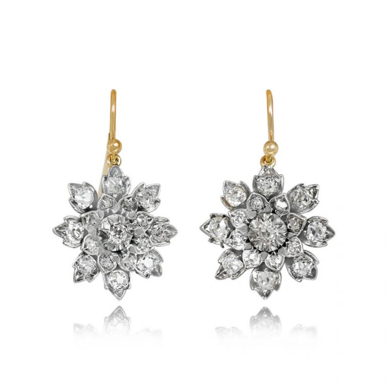 Remington Earrings. Circa 1850, Antique, Victorian Era