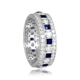 Diamond and Sapphire Accent Albion Band 6.8mm 15982 TSV photo