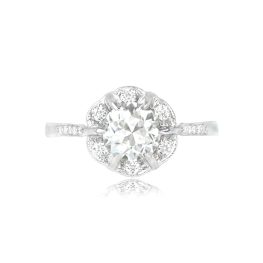 Diamond Old European Cut Platinum Engagement Ring 14997-TV