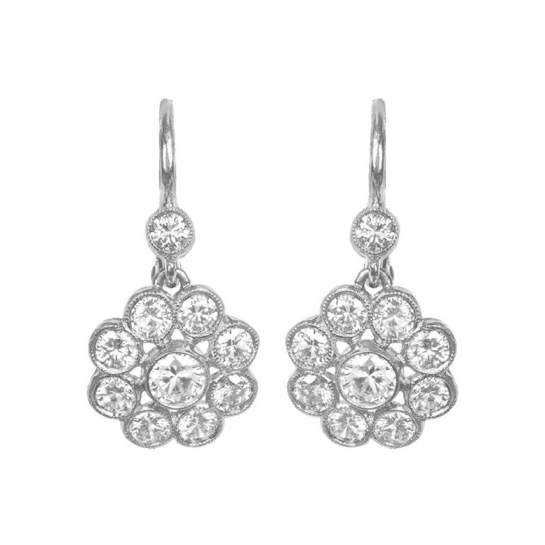 1.60ct Diamond Cluster Irvine Earrings