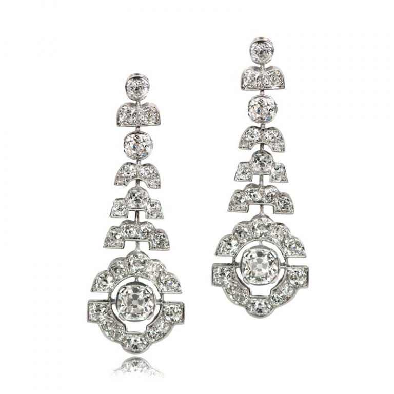 Rare Art Deco Earrings. Circa 1920