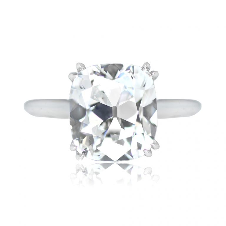 4.75ct Antique Cushion Cut Diamond Bellmore Ring