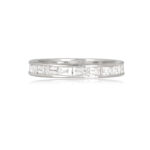 Baguette Cut Diamond Platinum Douglaston Band Top View