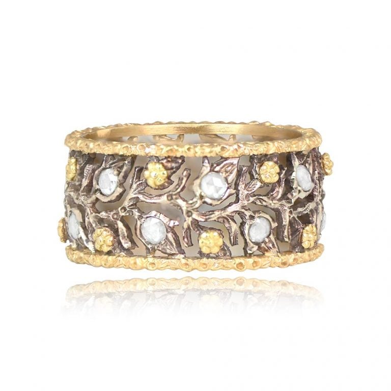 Vintage M. Buccellati Diamond Wedding Band. Circa 1960