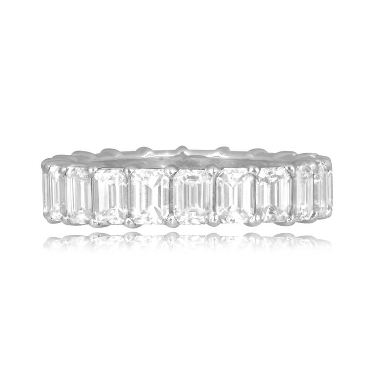 3.53ct Emerald Cut Eternity Lansford Band 4.3mm