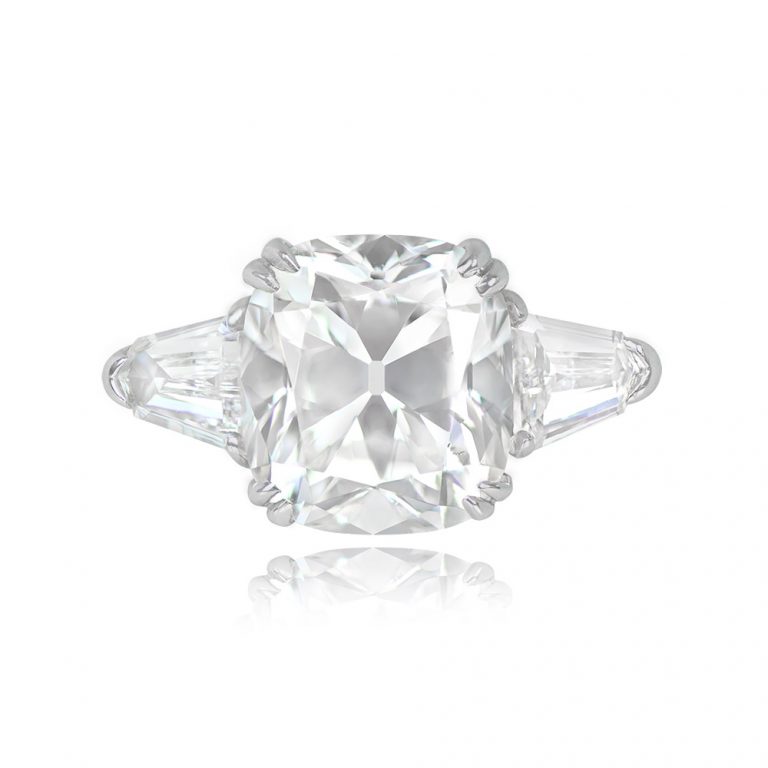 5.01ct Antique Cushion Cut Diamond The York Ring