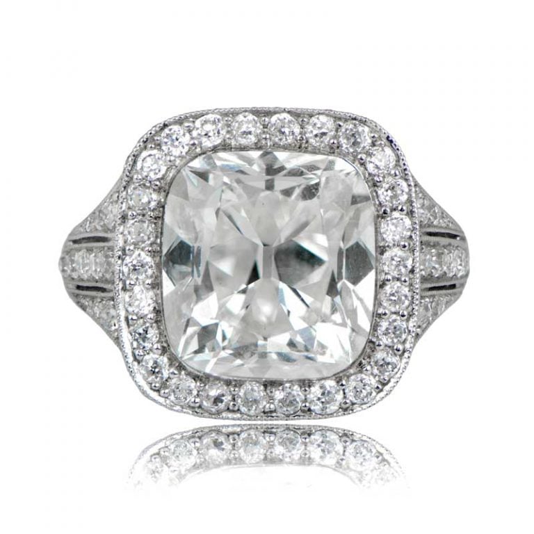 Six Carat Cushion Engagement Ring
