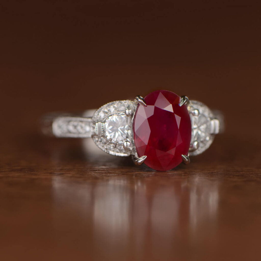 Estate Ruby Ring - Estate Diamond Jewelry