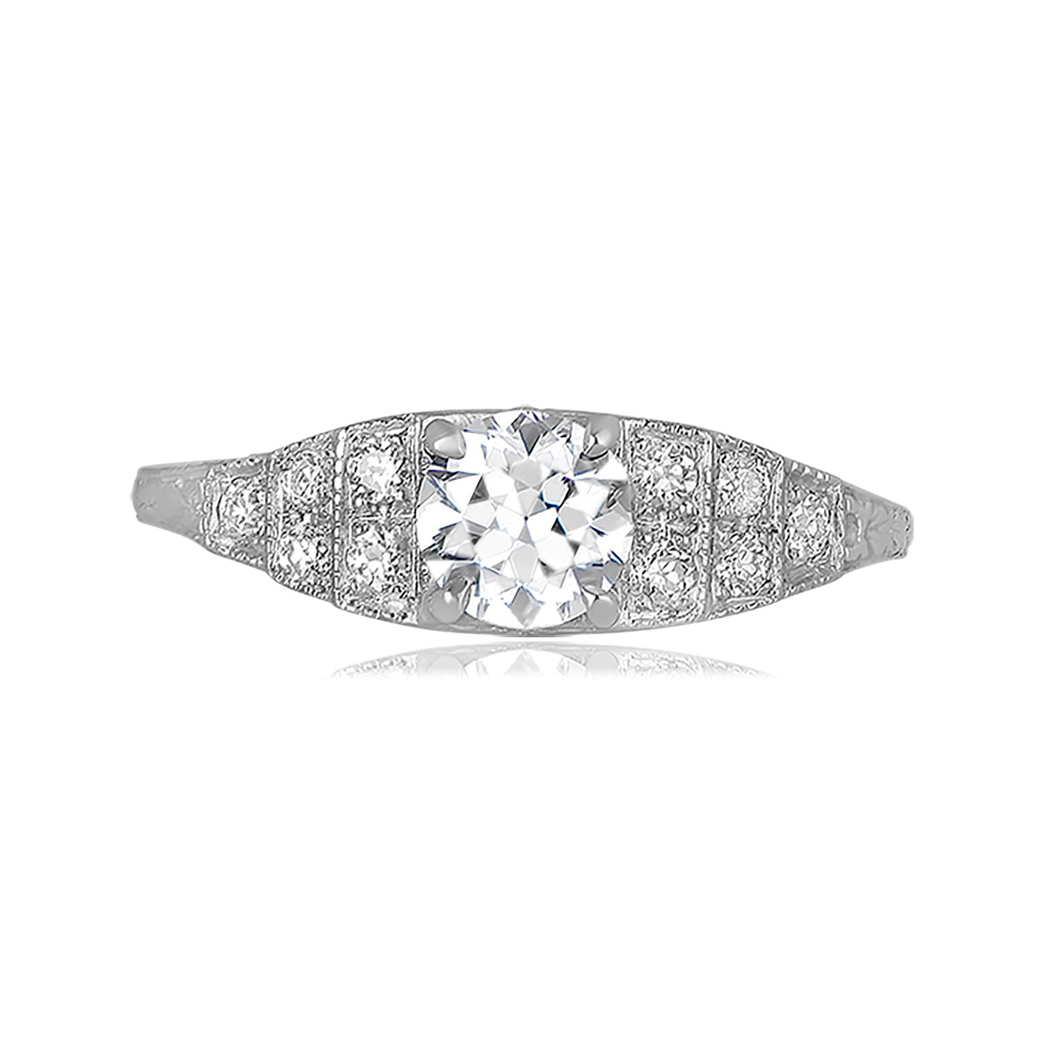 12100 TV 1500P WEB Platinum and Diamond Handcrafted Engagement Ring - Groton Ring TV
