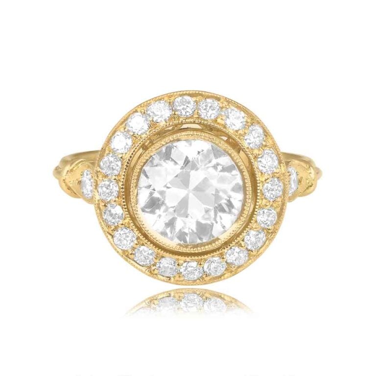 1.68ct GIA Old European Cut Diamond Engagement Bologna Ring