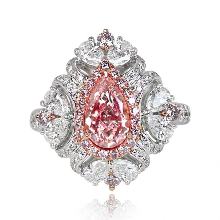 GIA 1.05ct Pear-Shape Fancy Diamond Champs-Élysées Ring