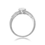 1.14ct Diamond Platinum Baguette Accent Lons Ring - Image 3