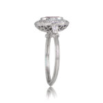 Top Side View Ruby Center Surrounded by Diamond Halo GS409