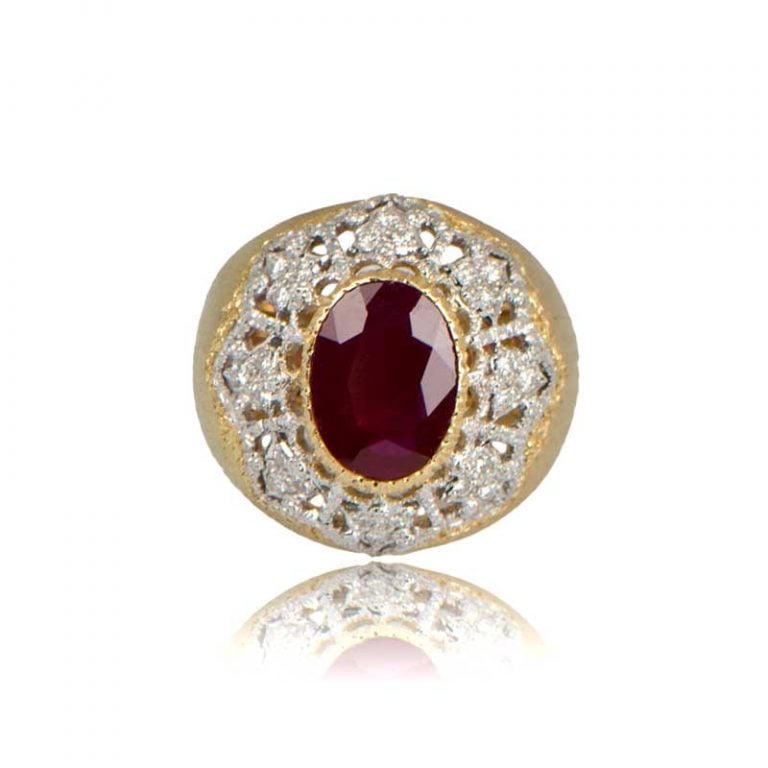 Buccellati 3.38ct Ruby and Gold Ring