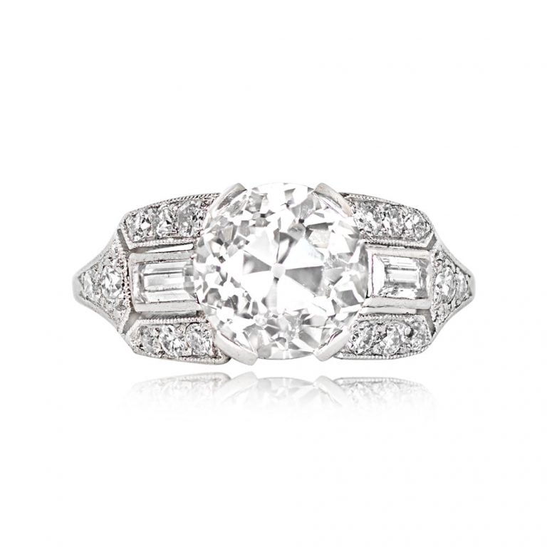 2.26ct Diamond Lienz Ring. Circa 1920, Antique, Art Deco Era