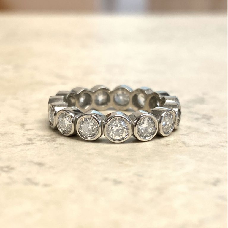 Bezel Set Platinum Band