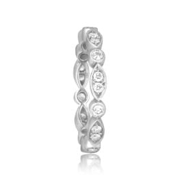 Round Brilliant Cut Diamond Eternity Eden Band 12444Top Side View