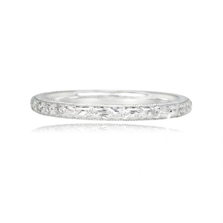Platinum Hand-Engraved DeKalb Band 2mm