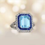 A Geometric Aquamarine Gemstone Engagement Ring Denver Ring 14193