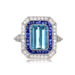 2.50ct Emerald Cut Diamond and Halo Ring Denver Ring 14193