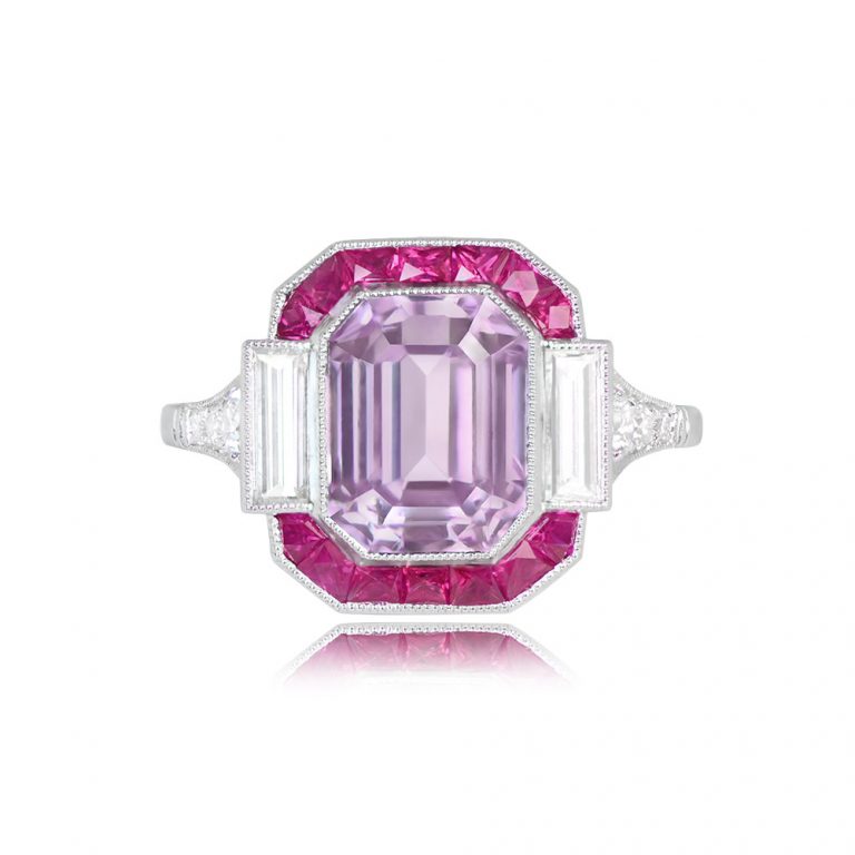 3.72ct Kunzite Halo Belfort Ring